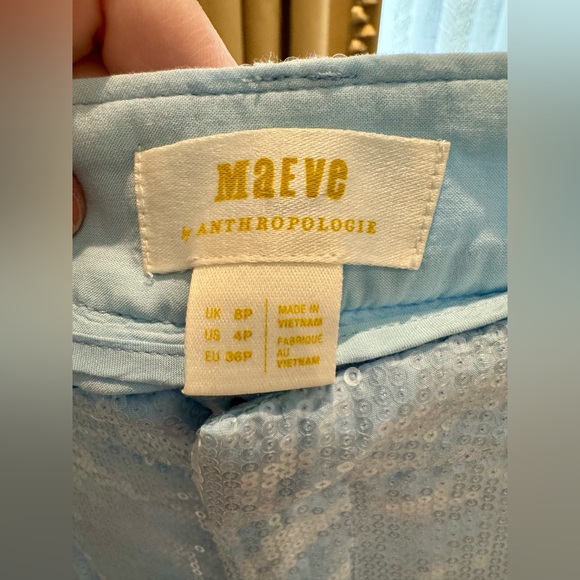 Stunning blue sequin pants by Anthropologie - Picture 3 of 4